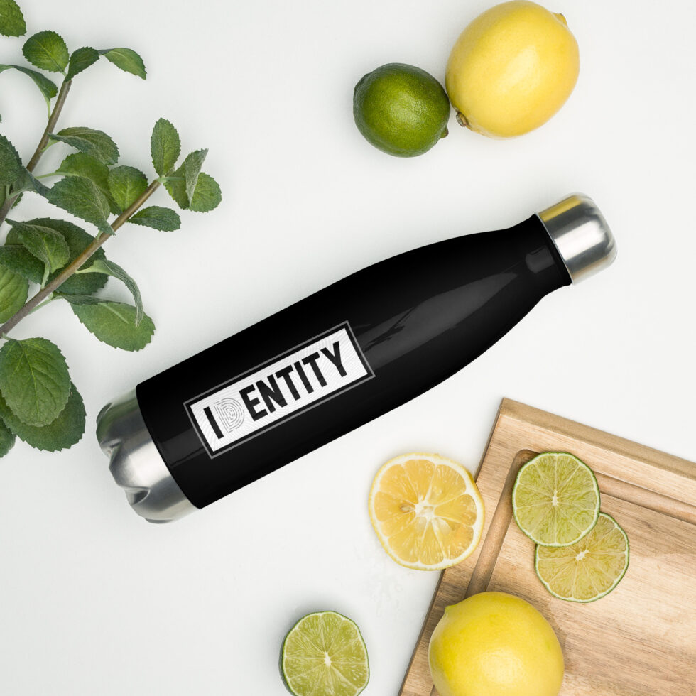 identity water bottle