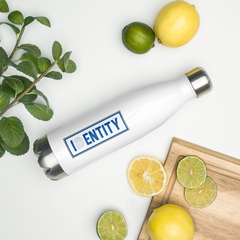 identity water bottle